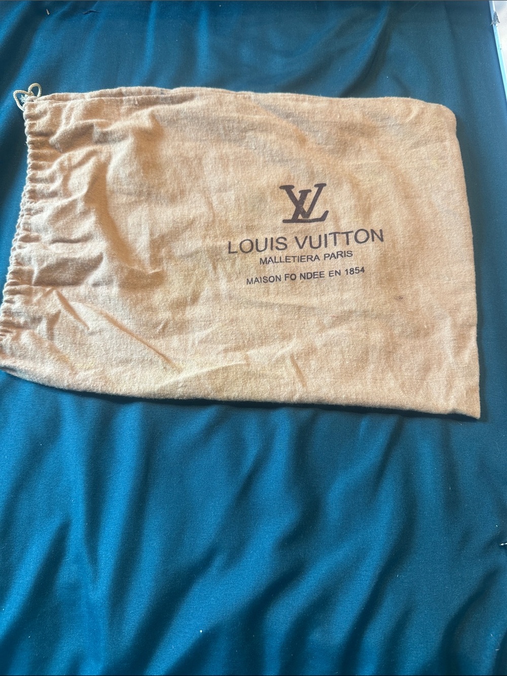 Authentic Vintage Louis Vuitton Drawstring Dust Bag 13.5" x 10.5"